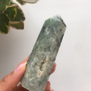 Shop Prehnite Points & Wands! Prehnite with Epidote Tower, Prehnite, Epidote | Natural genuine stones & crystals in various shapes & sizes. Buy raw cut, tumbled, or polished gemstones for making jewelry or crystal healing energy vibration raising reiki stones. #crystals #gemstones #crystalhealing #crystalsandgemstones #energyhealing #affiliate #ad