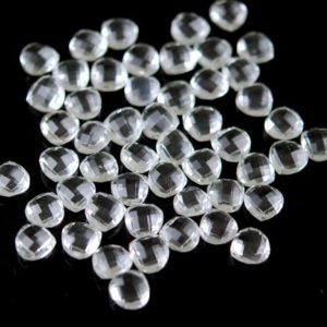 Shop Quartz Crystal Faceted Beads! Faceted clear quartz step cut hearts | Natural genuine faceted Quartz beads for beading and jewelry making.  #jewelry #beads #beadedjewelry #diyjewelry #jewelrymaking #beadstore #beading #affiliate #ad