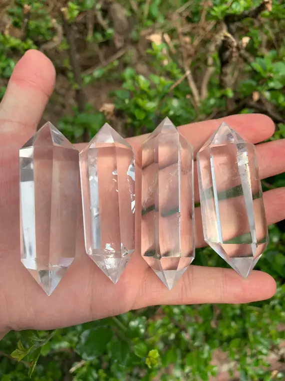 Natural Clear Crystal Quartz Point Tower.large Crystal Quartz Wand.high Quality Crystal Tower.large  Crystal Quartz Double Terminated Point