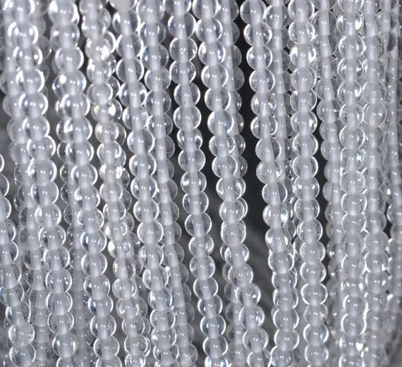 4mm Rock Crystal Clear Quartz Gemstone Grade Aaa Round 4mm Loose Beads 15.5 Inch Full Strand (80002587-804)