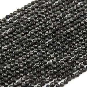 Shop Rainbow Obsidian Beads! 3MM Rainbow Obsidian Beads Grade A Genuine Natural Gemstone Full Strand Faceted Round Loose Beads 15.5" Bulk Lot Options (117647-3968) | Natural genuine faceted Rainbow Obsidian beads for beading and jewelry making.  #jewelry #beads #beadedjewelry #diyjewelry #jewelrymaking #beadstore #beading #affiliate #ad