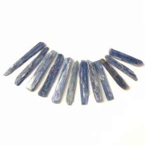 Shop Kyanite Points & Wands! Raw Blue Kyanite Wands – 12 Piece Lot of High Quality Gemstones – Brilliant Blue, Good Clarity, Shard Specimens -Size Small – 42 Gram Weight | Natural genuine stones & crystals in various shapes & sizes. Buy raw cut, tumbled, or polished gemstones for making jewelry or crystal healing energy vibration raising reiki stones. #crystals #gemstones #crystalhealing #crystalsandgemstones #energyhealing #affiliate #ad