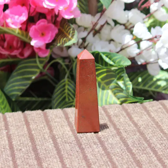 Aa+ High Quality Egyptian 4 Faced Red Jasper Crystal Stone | Metaphysical Mediation | Aura Reiki Tower | Meditation Tower
