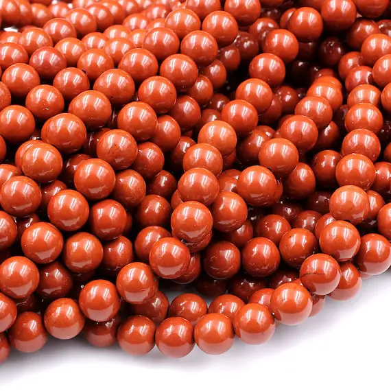 Aaa Natural Red Jasper 3mm 4mm 6mm 8mm 10mm Round Beads Red Poppy Jasper 15.5" Strand