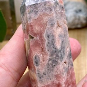 Shop Rhodochrosite Points & Wands! Premium Rhodochrosite Tower Obelisk point RCT1 | Natural genuine stones & crystals in various shapes & sizes. Buy raw cut, tumbled, or polished gemstones for making jewelry or crystal healing energy vibration raising reiki stones. #crystals #gemstones #crystalhealing #crystalsandgemstones #energyhealing #affiliate #ad