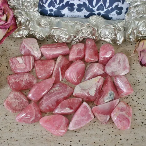 Rhodochrosite Stone, Hand Polished Rhodochrosite From Argentina, Crystals For The Heart Chakra, T2
