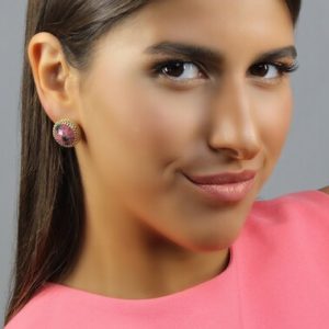 Shop Rhodonite Earrings! Pink Rhodonite Earrings · Large Stud Earrings · Gold Gemstone Earrings · Rhodonite Stud Earrings · 14k Gold Post Earrings For Women | Natural genuine Rhodonite earrings. Buy crystal jewelry, handmade handcrafted artisan jewelry for women.  Unique handmade gift ideas. #jewelry #beadedearrings #beadedjewelry #gift #shopping #handmadejewelry #fashion #style #product #earrings #affiliate #ad