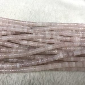 Shop Rose Quartz Bead Shapes! Natural Rose Quartz 3x6mm Heishi Genuine Crystal Gemstone Loose Beads 15 inch Jewelry Supply Bracelet Necklace Material Support Wholesale | Natural genuine other-shape Rose Quartz beads for beading and jewelry making.  #jewelry #beads #beadedjewelry #diyjewelry #jewelrymaking #beadstore #beading #affiliate #ad