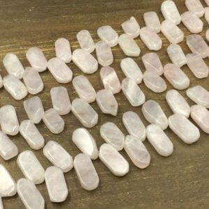 Shop Rose Quartz Bead Shapes! Rose Quartz Slice Beads Natural Pink Crystal Quartz Gemstone Slices Sticks Points Pendants Top Drilled 12-15*23-26mm 15.5" full strand | Natural genuine other-shape Rose Quartz beads for beading and jewelry making.  #jewelry #beads #beadedjewelry #diyjewelry #jewelrymaking #beadstore #beading #affiliate #ad