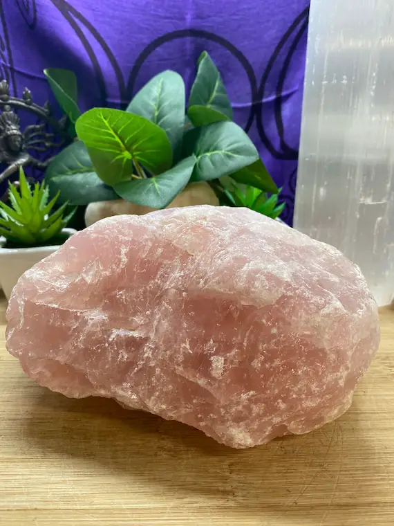 Raw Rose Quartz Crystal Geode Healing Cluster Love Healing Mrq4