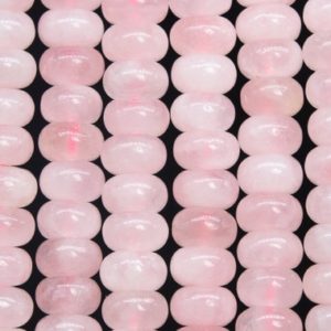 Shop Rose Quartz Rondelle Beads! Genuine Natural Rose Quartz Gemstone Beads 10x6MM Pink Rondelle A Quality Loose Beads (110557) | Natural genuine rondelle Rose Quartz beads for beading and jewelry making.  #jewelry #beads #beadedjewelry #diyjewelry #jewelrymaking #beadstore #beading #affiliate #ad