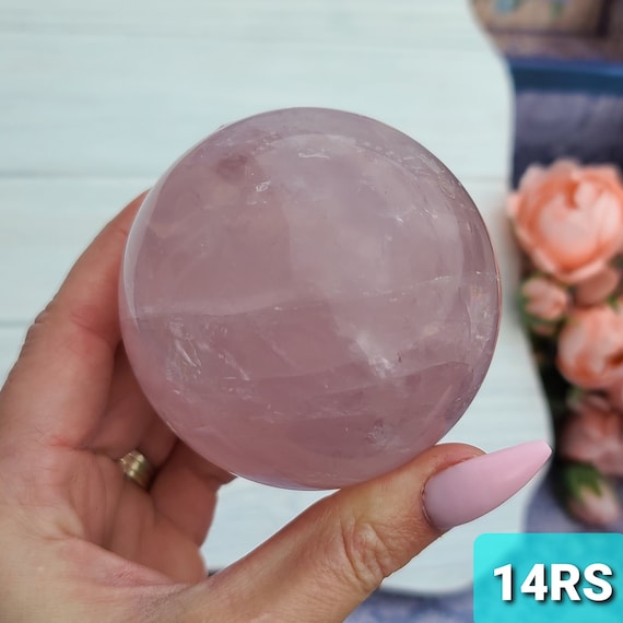 Rose Quartz Sphere, Choose Your Large Crystal Ball For Decor Or Crystal Grids