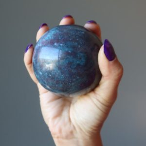 Shop Kyanite Shapes! Ruby Kyanite Sphere, Royal Abundance Crystal Ball | Natural genuine stones & crystals in various shapes & sizes. Buy raw cut, tumbled, or polished gemstones for making jewelry or crystal healing energy vibration raising reiki stones. #crystals #gemstones #crystalhealing #crystalsandgemstones #energyhealing #affiliate #ad