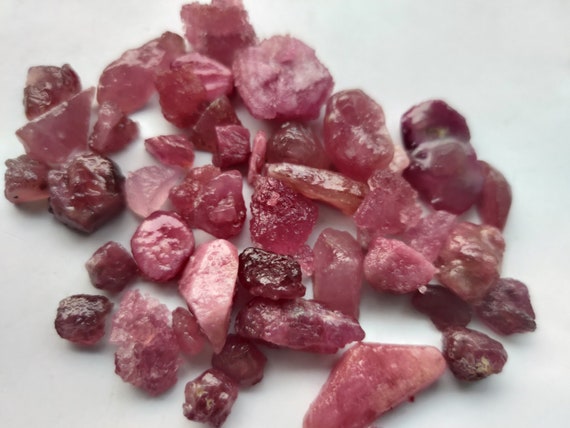 5-10 Mm Natural Pink Red Ruby Rough, Ruby Rough Stone, Ruby Gemstone, Rough Raw Gemstones,10pieces