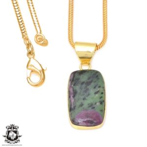 Shop Ruby Zoisite Pendants! Ruby Zoisite 24K Gold Plated Pendant   GPH94 | Natural genuine Ruby Zoisite pendants. Buy crystal jewelry, handmade handcrafted artisan jewelry for women.  Unique handmade gift ideas. #jewelry #beadedpendants #beadedjewelry #gift #shopping #handmadejewelry #fashion #style #product #pendants #affiliate #ad