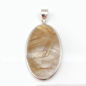 Shop Rutilated Quartz Pendants! Golden Rutile Quartz Pendant // 925 Sterling Silver // Quartz Pendant // Golden Quartz Stone Pendant // Silver Quartz Pendant | Natural genuine Rutilated Quartz pendants. Buy crystal jewelry, handmade handcrafted artisan jewelry for women.  Unique handmade gift ideas. #jewelry #beadedpendants #beadedjewelry #gift #shopping #handmadejewelry #fashion #style #product #pendants #affiliate #ad