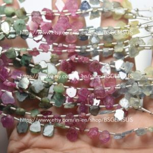 Shop Sapphire Chip & Nugget Beads! 8 Inch Strand, Natural Multi Sapphire Rough Chips Shape Beads, Size-5 -7mm Approx | Natural genuine chip Sapphire beads for beading and jewelry making.  #jewelry #beads #beadedjewelry #diyjewelry #jewelrymaking #beadstore #beading #affiliate #ad