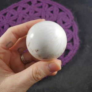 Shop Scolecite Shapes! Scolecite Sphere Stones Crystal 46mm Ball Polished Rare India White Zeolite | Natural genuine stones & crystals in various shapes & sizes. Buy raw cut, tumbled, or polished gemstones for making jewelry or crystal healing energy vibration raising reiki stones. #crystals #gemstones #crystalhealing #crystalsandgemstones #energyhealing #affiliate #ad