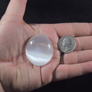 Shop Selenite Shapes! ONE Selenite Palm Stone | Natural genuine stones & crystals in various shapes & sizes. Buy raw cut, tumbled, or polished gemstones for making jewelry or crystal healing energy vibration raising reiki stones. #crystals #gemstones #crystalhealing #crystalsandgemstones #energyhealing #affiliate #ad