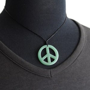 Shop Serpentine Pendants! Peace Sign Necklace, Mens Necklace, Gemstone Choker, Green Pendant, Serpentine Pendant, Unisex Jewelry, Green Stone Necklace, Peace Symbol | Natural genuine Serpentine pendants. Buy handcrafted artisan men's jewelry, gifts for men.  Unique handmade mens fashion accessories. #jewelry #beadedpendants #beadedjewelry #shopping #gift #handmadejewelry #pendants #affiliate #ad