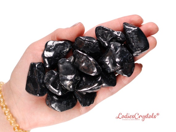 Shungite Tumbled Stone, Shungite, Tumbled Stones, Healing Shungite Stone, Stones, Crystals, Rocks, Gemstones, Gifts, Gems, Zodiac Crystals