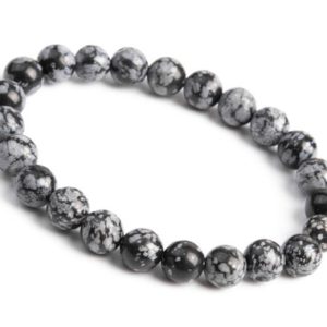 Shop Snowflake Obsidian Bracelets! 23 Pcs – 8MM Snowflake Obsidian Beads Bracelet Grade AAA Genuine Natural Round Gemstone (106600h-2015) | Natural genuine Snowflake Obsidian bracelets. Buy crystal jewelry, handmade handcrafted artisan jewelry for women.  Unique handmade gift ideas. #jewelry #beadedbracelets #beadedjewelry #gift #shopping #handmadejewelry #fashion #style #product #bracelets #affiliate #ad