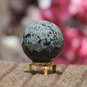 Natural 60MM Black Snowflake Obsidian Healing Crystal Stone Metaphysical Sphere Ball | Natural genuine stones & crystals in various shapes & sizes. Buy raw cut, tumbled, or polished gemstones for making jewelry or crystal healing energy vibration raising reiki stones. #crystals #gemstones #crystalhealing #crystalsandgemstones #energyhealing #affiliate #ad