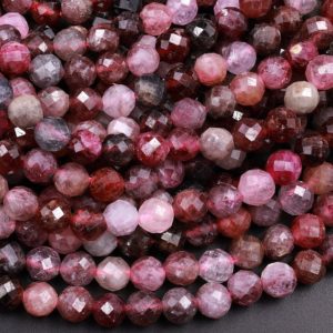 Real Genuine Natural Spinel Faceted Round Beads 6mm Multicolor Red Pink Purple Gemstone 15.5" Strand | Natural genuine faceted Spinel beads for beading and jewelry making.  #jewelry #beads #beadedjewelry #diyjewelry #jewelrymaking #beadstore #beading #affiliate #ad