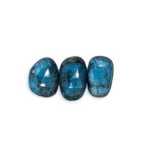 Shop Kyanite Cabochons! Teal Moss Kyanite Cabochons Rose Cut – 10 to 11.5 mm – Choose a single cabochon or a set of 3 | Natural genuine stones & crystals in various shapes & sizes. Buy raw cut, tumbled, or polished gemstones for making jewelry or crystal healing energy vibration raising reiki stones. #crystals #gemstones #crystalhealing #crystalsandgemstones #energyhealing #affiliate #ad