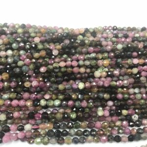 Shop Tourmaline Bead Shapes! Faceted Multicolour Tourmaline 4mm Flat Round Cut Grade A Natural Coin  Loose Beads 15 inch Jewelry Bracelet Necklace Material Supply | Natural genuine other-shape Tourmaline beads for beading and jewelry making.  #jewelry #beads #beadedjewelry #diyjewelry #jewelrymaking #beadstore #beading #affiliate #ad