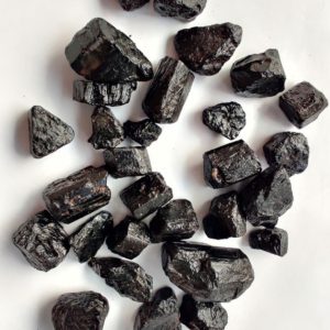 Shop Raw & Rough Tourmaline Stones! Black African tourmaline small rough natural raw stone ,8-17 mm | Natural genuine stones & crystals in various shapes & sizes. Buy raw cut, tumbled, or polished gemstones for making jewelry or crystal healing energy vibration raising reiki stones. #crystals #gemstones #crystalhealing #crystalsandgemstones #energyhealing #affiliate #ad