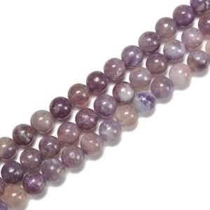 Shop Tourmaline Round Beads! Natural Purple Tourmaline Smooth Round Beads 6mm 8mm 10mm 12mm 15.5'' Strand | Natural genuine round Tourmaline beads for beading and jewelry making.  #jewelry #beads #beadedjewelry #diyjewelry #jewelrymaking #beadstore #beading #affiliate #ad