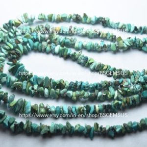 Shop Turquoise Chip & Nugget Beads! 16 Inches Strand, Natural Arizona Turquoise Chips Beads, Uncut Chip Bead,4-6 MM, Polished Bead, Smooth Turquoise Chip Bead, | Natural genuine chip Turquoise beads for beading and jewelry making.  #jewelry #beads #beadedjewelry #diyjewelry #jewelrymaking #beadstore #beading #affiliate #ad