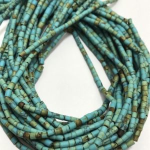 Shop Turquoise Bead Shapes! Natural Turquoise Plain Tube 2 – 2.5 mm 13" Gemstone Beads ! Turquoise Beads ! Turquoise Tube Shape Beads ! Turquoise For Jewelry Making | Natural genuine other-shape Turquoise beads for beading and jewelry making.  #jewelry #beads #beadedjewelry #diyjewelry #jewelrymaking #beadstore #beading #affiliate #ad