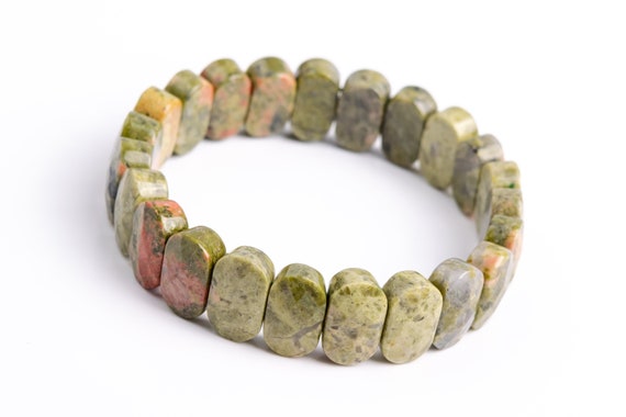 23 Pcs - 14x5-6mm Unakite Bracelet Grade Aaa Genuine Natural Faceted Oval Gemstone Beads (117941h-3987)
