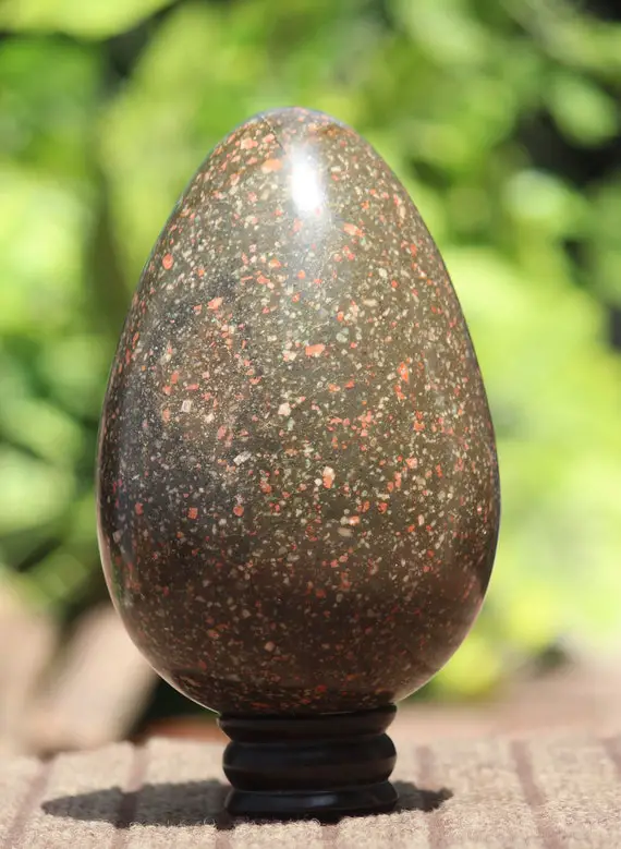 Large 195mm Green Unakite Stone Healing Chakra Metaphysical Aura Reiki  | Meditation Stone Egg