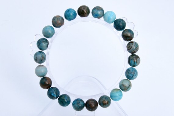 8-9mm Blue Crazy Lace Agate Beads Bracelet Grade Aaa Round Gemstone 7" Bulk Lot Options (106793h-066)