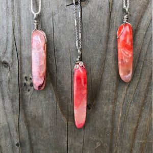 Agate; Red Agate; Agate Pendant; Agate Necklace; Chakra Jewelry; Reiki Jewelry; Natural Stone; Sterling Silver | Natural genuine Agate pendants. Buy crystal jewelry, handmade handcrafted artisan jewelry for women.  Unique handmade gift ideas. #jewelry #beadedpendants #beadedjewelry #gift #shopping #handmadejewelry #fashion #style #product #pendants #affiliate #ad