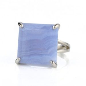 Shop Agate Rings! Lace Agate Ring · Large Square Ring · Statement Ring · Prong Ring · Solitaire Rings · Big Ring With Gemstone · Gemstone Ring | Natural genuine Agate rings, simple unique handcrafted gemstone rings. #rings #jewelry #shopping #gift #handmade #fashion #style #affiliate #ad