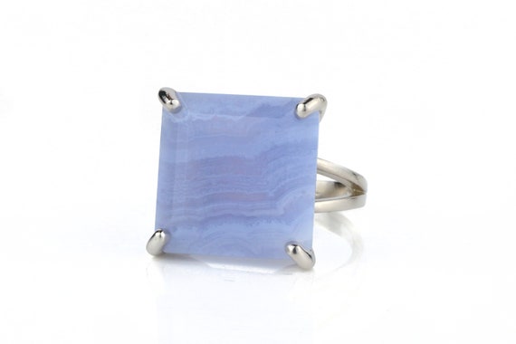Lace Agate Ring · Large Square Ring · Statement Ring · Prong Ring · Solitaire Rings · Big Ring With Gemstone · Gemstone Ring