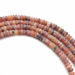 Shop Agate Rondelle Beads! 6x4mm Frosted Agate Rondelle Beads, Gemstone Beads, Wholesale Beads, | Natural genuine rondelle Agate beads for beading and jewelry making.  #jewelry #beads #beadedjewelry #diyjewelry #jewelrymaking #beadstore #beading #affiliate #ad