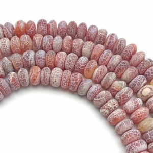 Shop Agate Rondelle Beads! 8x5mm Frosted Agate Rondelle Beads, Gemstone Beads, Wholesale Beads | Natural genuine rondelle Agate beads for beading and jewelry making.  #jewelry #beads #beadedjewelry #diyjewelry #jewelrymaking #beadstore #beading #affiliate #ad