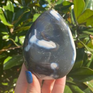 Shop Agate Shapes! Orca Agate, Orca Agate Free Form, 3.8” | Natural genuine stones & crystals in various shapes & sizes. Buy raw cut, tumbled, or polished gemstones for making jewelry or crystal healing energy vibration raising reiki stones. #crystals #gemstones #crystalhealing #crystalsandgemstones #energyhealing #affiliate #ad