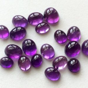 Shop Amethyst Cabochons! 6x8mm – 8x10mm Amethyst Oval Plain Cabochons, Amethyst Oval Flat Back Cabochons For Jewelry, 5 Pieces Loose Amethyst Stones – KRS251 | Natural genuine stones & crystals in various shapes & sizes. Buy raw cut, tumbled, or polished gemstones for making jewelry or crystal healing energy vibration raising reiki stones. #crystals #gemstones #crystalhealing #crystalsandgemstones #energyhealing #affiliate #ad
