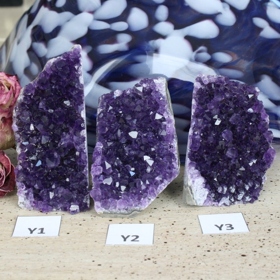 Amethyst Crystal Bud Cluster, Amethyst Geode, Crystal Geode, From Uruguay, 2.60"x1.32"x1.49", Weight: 76.5 Grams.