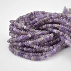 Shop Amethyst Rondelle Beads! Natural Light Amethyst Semi-precious Gemstone Rondelle / Spacer Beads – 5mm x 3mm – 15" strand | Natural genuine rondelle Amethyst beads for beading and jewelry making.  #jewelry #beads #beadedjewelry #diyjewelry #jewelrymaking #beadstore #beading #affiliate #ad