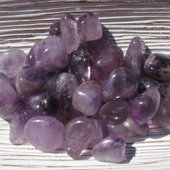 Tumbled Amethyst - Amethyst Crystal - Tumbled Stones - Spiritual Stone -protection Stone -cleansing Stone -calming Stone -tumbled Gemstones