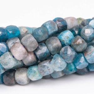 Shop Apatite Faceted Beads! 4MM Deep Blue Apatite Beads Faceted Cube Grade AA Genuine Natural Gemstone Loose Beads 15"/7.5" Bulk Lot Options (111735) | Natural genuine faceted Apatite beads for beading and jewelry making.  #jewelry #beads #beadedjewelry #diyjewelry #jewelrymaking #beadstore #beading #affiliate #ad