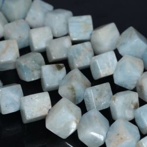 Shop Aquamarine Bead Shapes! 12X11-11X9MM  Aquamarine Gemstone Grade AB Diagonal-Drill Square Cube Loose Beads 15.5 inch Full Strand (80001529-A99) | Natural genuine other-shape Aquamarine beads for beading and jewelry making.  #jewelry #beads #beadedjewelry #diyjewelry #jewelrymaking #beadstore #beading #affiliate #ad