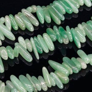 12-24×3-5MM Parsley Bunch Aventurine Beads Stick Pebble Chip Grade AAA Genuine Natural Loose Beads 15.5" / 7.5" Bulk Lot Options (111239) | Natural genuine chip Aventurine beads for beading and jewelry making.  #jewelry #beads #beadedjewelry #diyjewelry #jewelrymaking #beadstore #beading #affiliate #ad